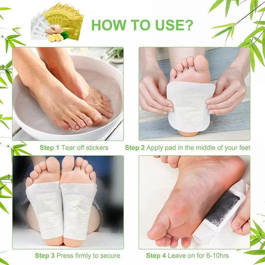 Kinoki Cleansing Detox Foot Pads – Herbal Foot Patches for Relaxation (10 Pairs)