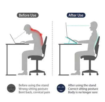 Adjustable Laptop Stand – Foldable Aluminum Alloy Portable Riser for Laptops & Tablets