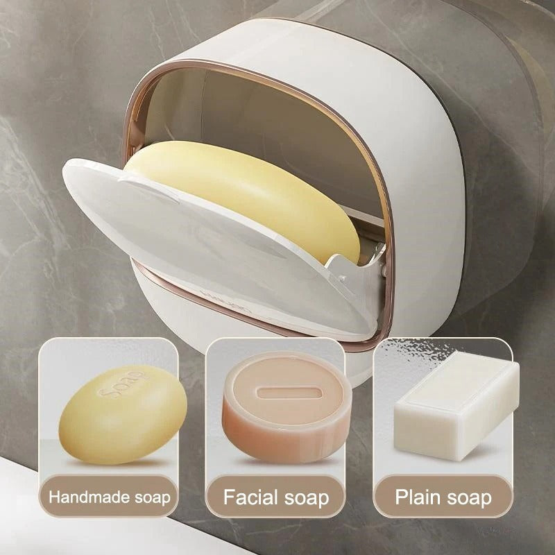 Wall-Mounted Soap Box with Drain