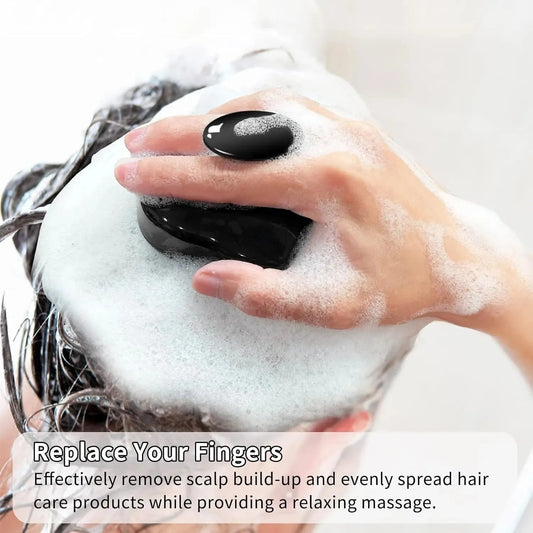 Silicone Scalp Massager Brush – Dual-Use Hair Shampoo & Scalp Massage Tool (Wet & Dry Hair)
