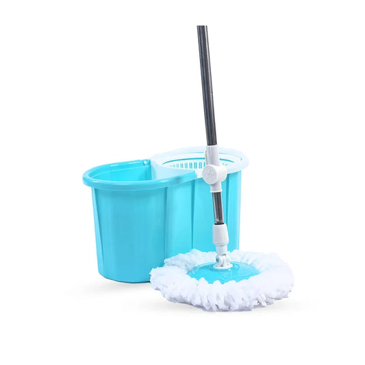 360° Spin Mop with Stainless Steel Spin Basket – Self-Wringing Dual Bucket Mop System