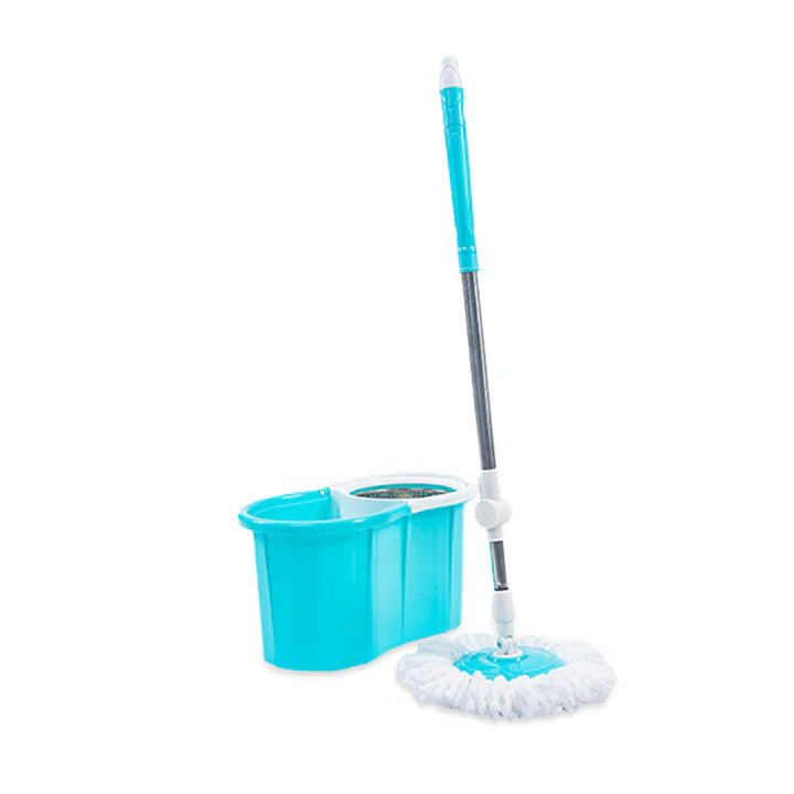 360° Spin Mop with Stainless Steel Spin Basket – Self-Wringing Dual Bucket Mop System