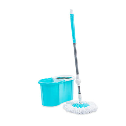 360° Spin Mop with Stainless Steel Spin Basket – Self-Wringing Dual Bucket Mop System