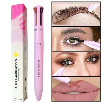 4-in-1 Multifunctional Makeup Pen – Eyebrow, Eyeliner, Eyeshadow & Lip Color Stick (Twist-Up Design)