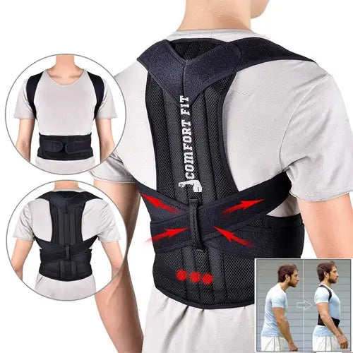 Comfort Fit Posture Corrector – Adjustable Back Brace for Shoulder & Spine Support (Men & Women)
