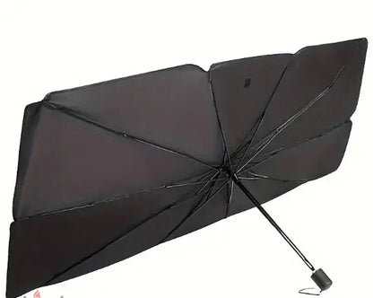 Foldable Umbrella-Style Car Windshield Sun Shade – UV Protection Front Window Cover (Universal Fit