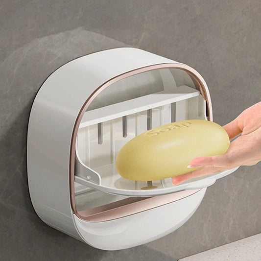 Wall-Mounted Soap Box with Drain