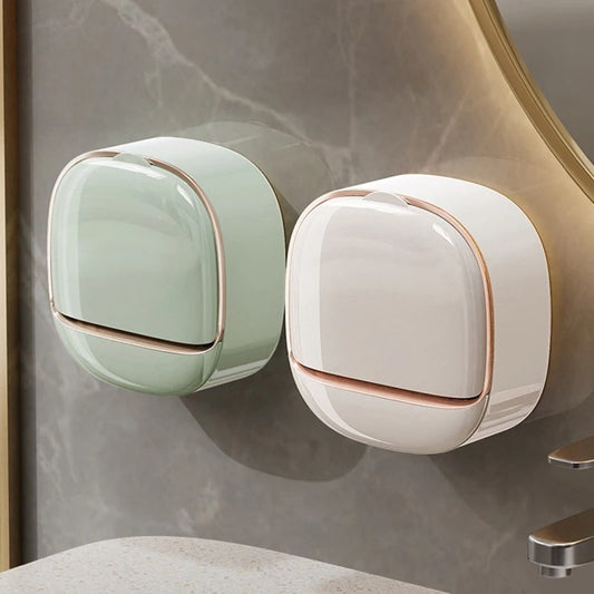 Wall-Mounted Soap Box with Drain