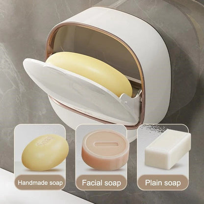 Wall-Mounted Soap Box with Drain