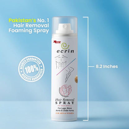 Ecrin Hair Removal Spray – Painless Hair Remover for Legs, Underarms, Chest & Bikini Area (For Men & Women)