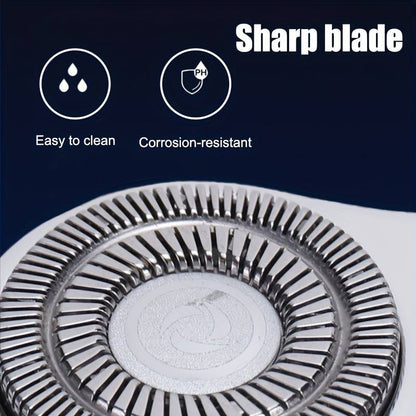 Portable Mini Electric Shaver – Compact Glossy Diamond-Cut Design Rechargeable Razor for Men