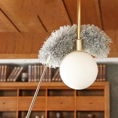 Extendable Microfiber Duster – Bendable Fluffy Feather Duster with Retractable Stainless Steel Pole (100+ Inches)