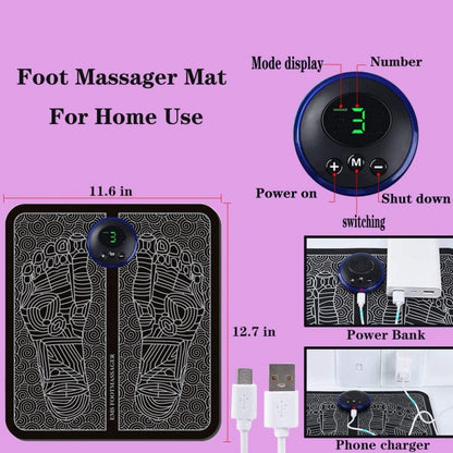 Portable Foldable Foot Massager – Travel-Friendly Compact Massage Mat for Feet, Legs & Back