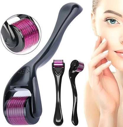 Derma Roller for Hair Growth – Microneedle Scalp Roller for Men & Women (Titanium Needles)