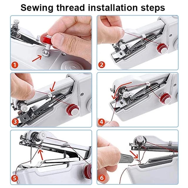 Handy Stitch Portable Sewing Machine – Cordless Handheld Mini Sewing Device for Quick Repairs