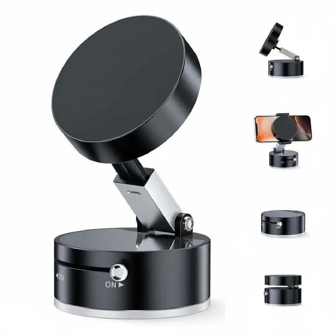 360° Automatic Rotating Phone Holder – Electric Magnetic Desktop Stand for Live Streaming & Video Recording