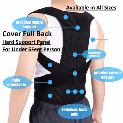Comfort Fit Posture Corrector – Adjustable Back Brace for Shoulder & Spine Support (Men & Women)