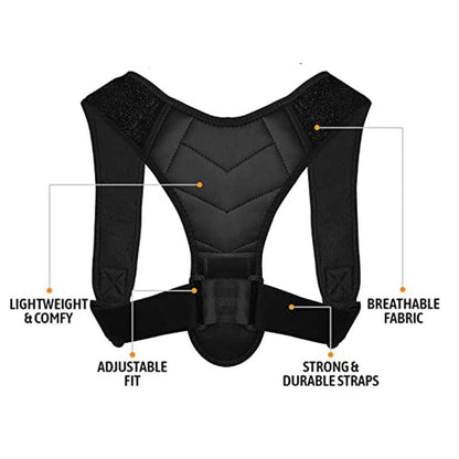Comfort Fit Posture Corrector – Adjustable Back Brace for Shoulder & Spine Support (Men & Women)