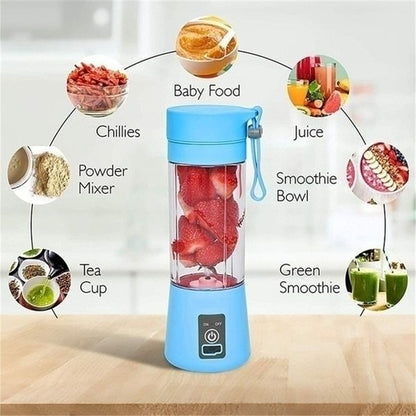 Portable Rechargeable Juicer Blender – USB Mini Personal Blender Bottle for Smoothies & Juices