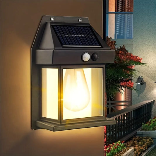 Solar Wall Light – Dusk to Dawn Motion Sensor LED Lantern for Outdoor Fence & Garden
