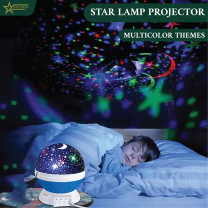 Star Sky Projector Night Light – 360° Rotating LED Galaxy Lamp for Bedroom & Kids Room