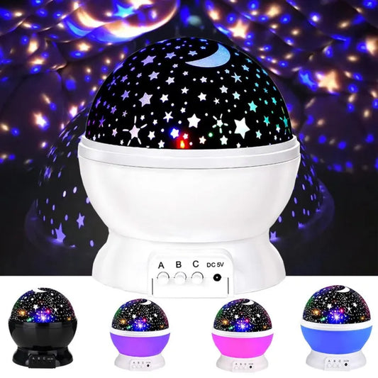 Star Sky Projector Night Light – 360° Rotating LED Galaxy Lamp for Bedroom & Kids Room