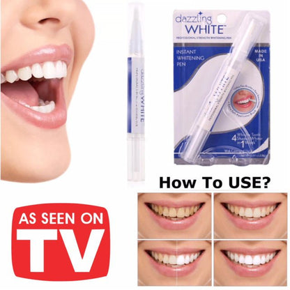 Professional Teeth Whitening Pen – Instant Stain Remover Gel with Soft Applicator Brush