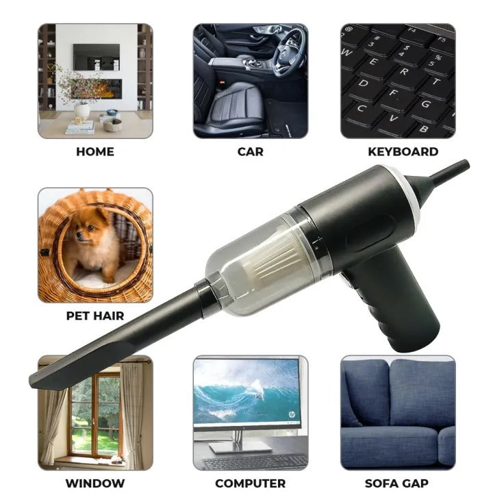 Mini Portable Handheld Vacuum Cleaner – Cordless Wet & Dry Cleaner for Car, Home & Keyboard